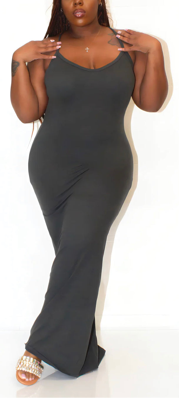 Ash Grey Spaghetti Strap Racerback Maxi Dress Ivyee's Boutique Ash Grey Spaghetti Strap Racerback Maxi Dress Ivyee's Boutique