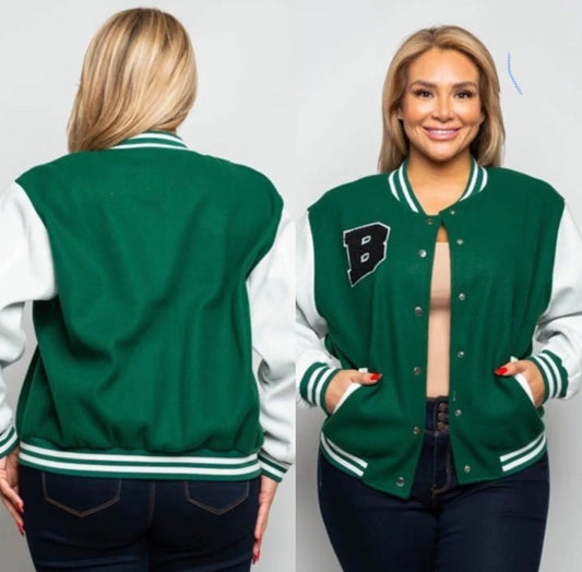 Plus Green Varsity Jacket