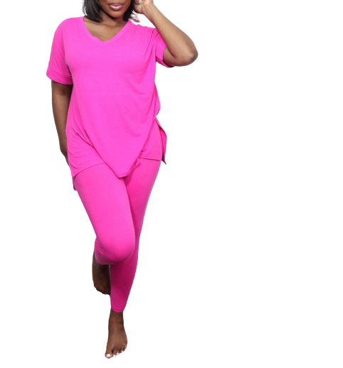 Plus Neon Pink Lounge Set