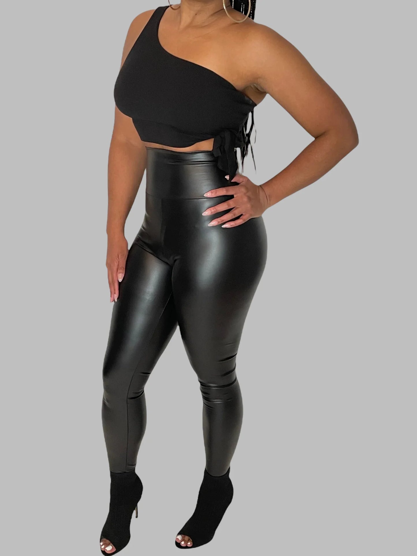 Black Faux Leggings